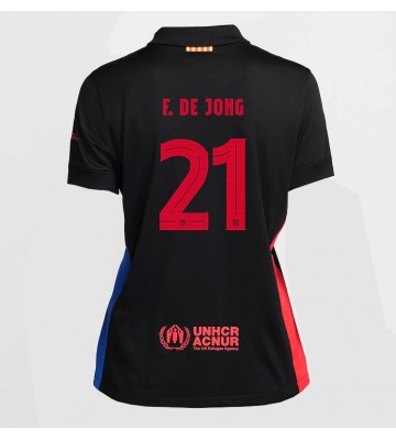 Barcelona Frenkie de Jong #21 Replika Udebanetrøje Dame 2024-25 Kortærmet